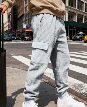 <h1 class="product_title entry-title">Men's Loose Fit Casual Sports Jacquard Outdoor Work Trousers For Commuting</h1> - Image 9