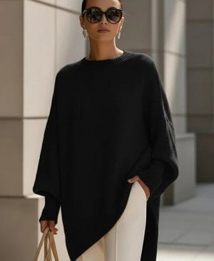 <h1 class="product_title entry-title">Thick Round Neck Women's Loose All-matching Knitted Pullover Sweater</h1> - Image 8