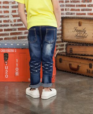 <h1 class="product_title entry-title">new children's jeans casual fashion worn out cowboy children's autumn and winter men's jeans wholesale pants</h1> - Image 5