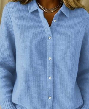 <h1 class="product_title entry-title">Casual Fashion Button Knitted Lapel Sweater For Women</h1> - Image 5