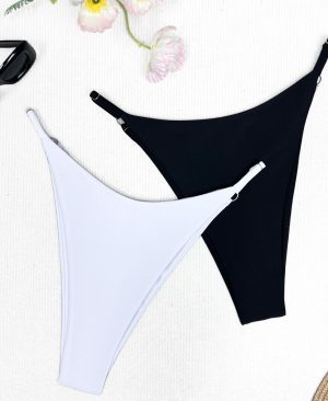 <h1 class="product_title entry-title">Womens Black And White Pleated Adjustable Waist Swimsuit Shorts</h1> - Image 6