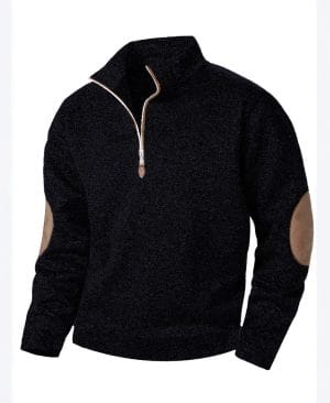 <h1 class="product_title entry-title">Men's Casual Jacquard Cardigan Sweater With Jointed Panels</h1> - Image 5