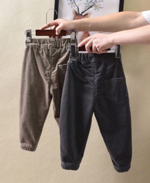 ⁦<h1 class="product_title entry-title">بنطلون كوردروي أنيق للأطفال ملابس شتوية</h1>⁩ - الصورة ⁦3⁩