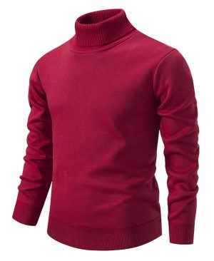 <h1 class="product_title entry-title">Men's Turtleneck Pullover Sweater Fashion</h1> - Image 5