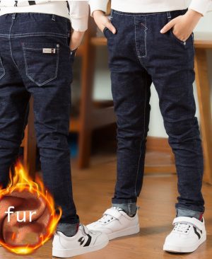 <h1 class="product_title entry-title">Children's Clothing, Boys' Jeans With Thick Fleece, Winter Children's Casual Wear</h1> - Image 4