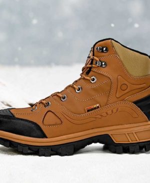 ⁦<h1 class="product_title entry-title">أحذية شتوية سميكة للرجال عالية الساق بطانة فleece مضادة للانزلاق بحجم كبير</h1>⁩ - الصورة ⁦4⁩