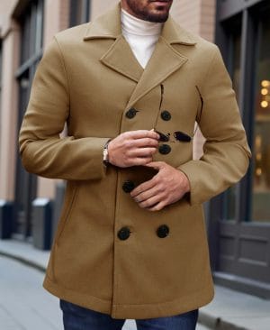 ⁦<h1 class="product_title entry-title">معطف رجال الأعمال غير الرسمي من الصوف</h1>⁩ - الصورة ⁦9⁩