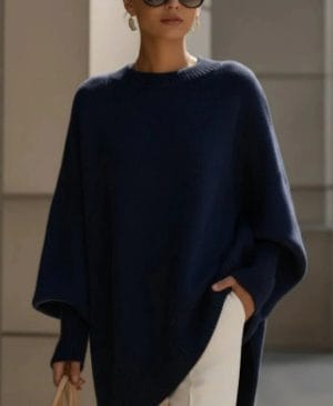 <h1 class="product_title entry-title">Thick Round Neck Women's Loose All-matching Knitted Pullover Sweater</h1> - Image 6