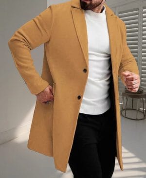 <h1 class="product_title entry-title">Classic Versatile Business-style High-end Single-breasted Casual Trench Coat</h1> - Image 3