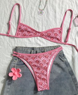 <h1 class="product_title entry-title">Bandeau Backless Lace-up Bikini Two-piece Swimsuit</h1> - Image 7