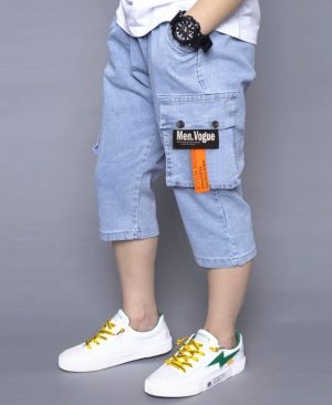 <h1 class="product_title entry-title">Boys Fashion Loose Stretch Cropped Jeans</h1> - Image 3