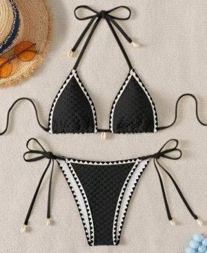 <h1 class="product_title entry-title">Women's Sexy Printed Multi-Color Drawstring Bikini Swimsuit</h1> - Image 6