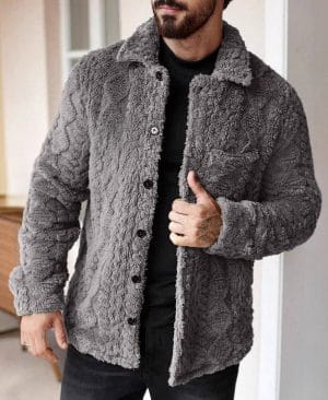 <h1 class="product_title entry-title">Retro-style Fashion Jacquard Tailored Wool Jacket With A Turn-down Collar</h1> - Image 3