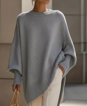 <h1 class="product_title entry-title">Thick Round Neck Women's Loose All-matching Knitted Pullover Sweater</h1> - Image 7