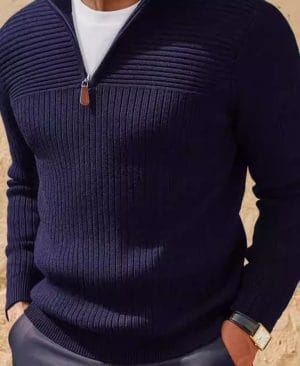 ⁦<h1 class="product_title entry-title">سويتر رجالي بياقة نصف سحاب</h1>⁩ - الصورة ⁦5⁩