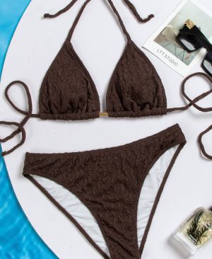 <h1 class="product_title entry-title">Metal Pendant Triangle-bra Bikini Swimsuit Set</h1> - Image 3