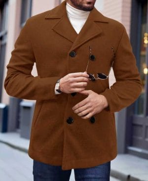 ⁦<h1 class="product_title entry-title">معطف رجال الأعمال غير الرسمي من الصوف</h1>⁩ - الصورة ⁦6⁩