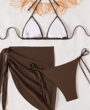 ⁦<h1 class="product_title entry-title">بيكيني ملحقات ملونة موحدة للنساء - مجموعة ثلاثية القطع</h1>⁩ - الصورة ⁦5⁩