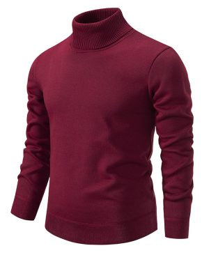 <h1 class="product_title entry-title">Men's Turtleneck Pullover Sweater Fashion</h1> - Image 4