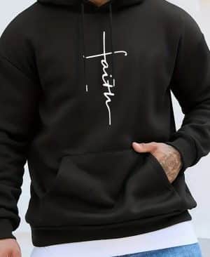 <h1 class="product_title entry-title">Men's Casual Printed Hoodie With Drawstring</h1> - Image 4