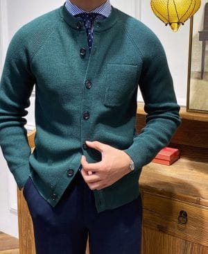 ⁦<h1 class="product_title entry-title">قميص محبوك ضيق بألوان صلبة بياقة دائرية وكنزة ضيقة وملابس خارجية</h1>⁩ - الصورة ⁦4⁩