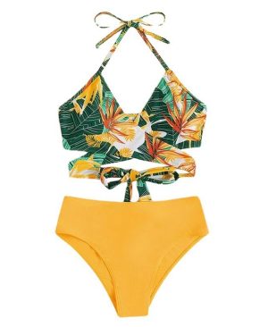 ⁦<h1 class="product_title entry-title">بيكيني نسائي بتصميم صدرية مزهرة بدون ظهر - قطعتين</h1>⁩ - الصورة ⁦5⁩