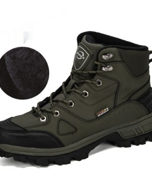 ⁦<h1 class="product_title entry-title">أحذية شتوية سميكة للرجال عالية الساق بطانة فleece مضادة للانزلاق بحجم كبير</h1>⁩ - الصورة ⁦6⁩