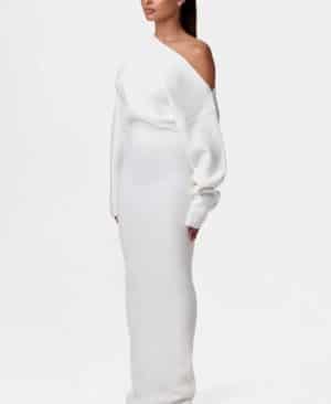 <h1 class="product_title entry-title">Ins Slim Long Sleeve Knitted Dress Evening Party Sexy Off-shoulder Bodycon Long Dresses</h1> - Image 5