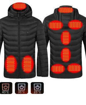 <h1 class="product_title entry-title">Winter Heated Jacket USB Electric Cotton Coat Zip-up Heater Thermal Clothing Heating Vest For Men</h1> - Image 6