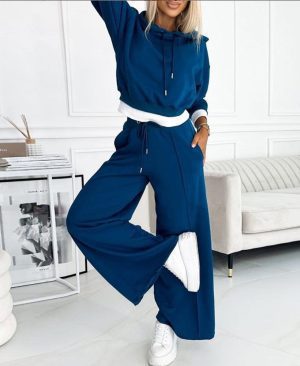 <h1 class="product_title entry-title">Women's Hoodie Suit Sporty Casual Long-Sleeved Hooded Sweatshirt</h1> - Image 4