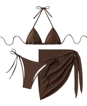 ⁦<h1 class="product_title entry-title">بيكيني ملحقات ملونة موحدة للنساء - مجموعة ثلاثية القطع</h1>⁩ - الصورة ⁦3⁩