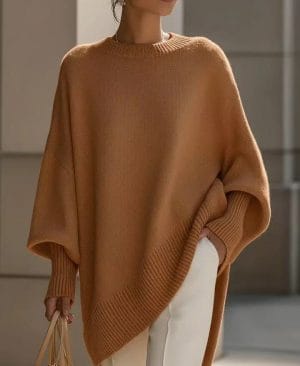 <h1 class="product_title entry-title">Thick Round Neck Women's Loose All-matching Knitted Pullover Sweater</h1> - Image 5