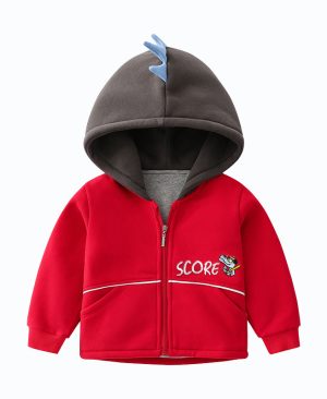 Fashionable Kids Warm Thick Hooded Jacket - Image 3