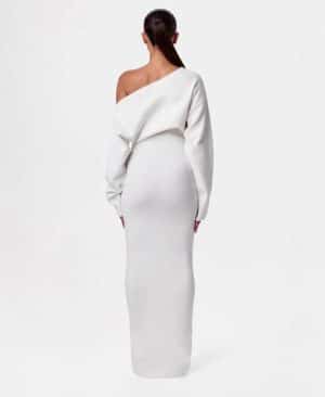 <h1 class="product_title entry-title">Ins Slim Long Sleeve Knitted Dress Evening Party Sexy Off-shoulder Bodycon Long Dresses</h1> - Image 9