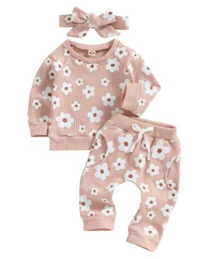 <h1 class="product_title entry-title">Personality New Waffle Print Sweater Suit</h1> - Image 9