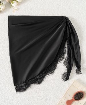 <h1 class="product_title entry-title">Solid-color Lace-trimmed Beach Cover-up Bikini Skirt</h1> - Image 5