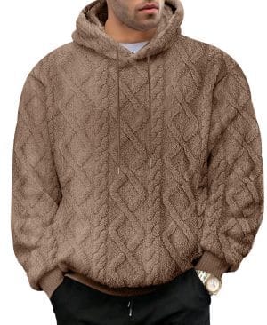 <h1 class="product_title entry-title">Men's Casual Jacquard Double-Sided Fleece Hoodie Top</h1> - Image 6