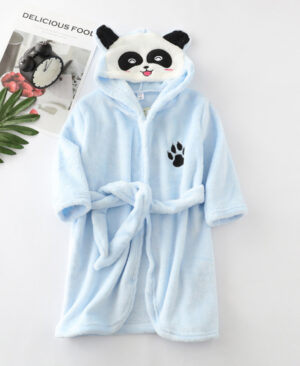 <h1 class="product_title entry-title">Girls Cartoon Hooded Flannel Lace-up Bathrobe</h1> - Image 7