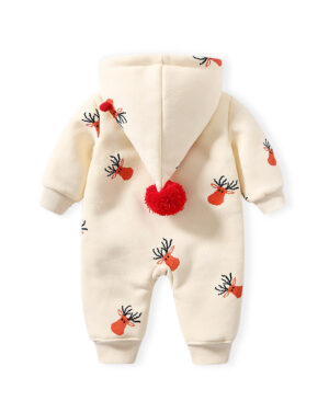 ⁦<h1 class="product_title entry-title">ملابس أطفال دافئة مبطنة باللون الكاكي - ملابس زحف للأطفال</h1>⁩ - الصورة ⁦3⁩