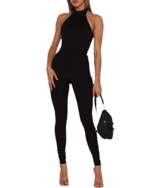 ⁦<h1 class="product_title entry-title">بدلة نسائية ضيقة بدون أكمام بلون موحد</h1>⁩ - الصورة ⁦4⁩