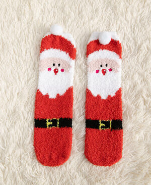 <h1 class="product_title entry-title">Child Christmas Socks Winter No-shedding Cute Elk Elk Santa Claus Snowman Sleeping Floor Coral Fleece Socks</h1> - Image 8