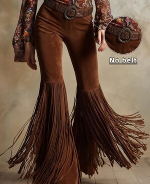 <h1 class="product_title entry-title">Womens Retro Western Fringe New Suede-Look Pants</h1> - Image 3