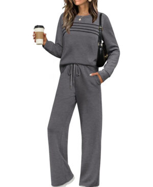 <h1 class="product_title entry-title">Women's Casual Elastic Waist Trousers Wide-leg Pants</h1> - Image 6