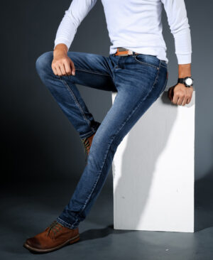 ⁦<h1 class="product_title entry-title">جينز دنيم ضيق للرجال بتمدد، زوج عصري متعدد الاستخدامات بأسلوب كوري مائل للريتر للشباب والمراهقين</h1>⁩ - الصورة ⁦6⁩