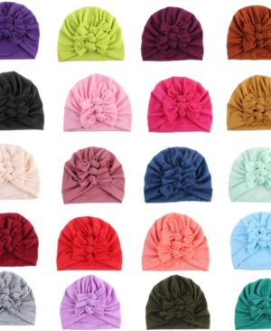 <h1 class="product_title entry-title">Pleated bowknot baby hat</h1> - Image 4