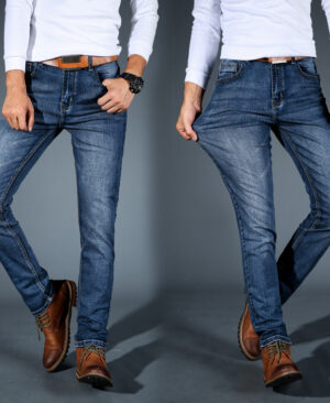 ⁦<h1 class="product_title entry-title">جينز دنيم ضيق للرجال بتمدد، زوج عصري متعدد الاستخدامات بأسلوب كوري مائل للريتر للشباب والمراهقين</h1>⁩ - الصورة ⁦4⁩