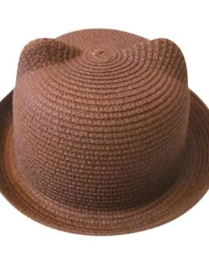 ⁦<h1 class="product_title entry-title">قبعة صيفية كورية بأذني قطة لطيفة قبعة قش قبعة شمسية</h1>⁩ - الصورة ⁦4⁩