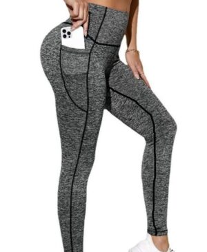 New High-waisted Sexy Slimming Solid-color Leggings For Running And Outdoor Sports - Image 7