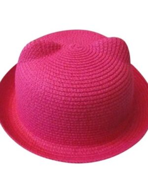 ⁦<h1 class="product_title entry-title">قبعة صيفية كورية بأذني قطة لطيفة قبعة قش قبعة شمسية</h1>⁩ - الصورة ⁦3⁩