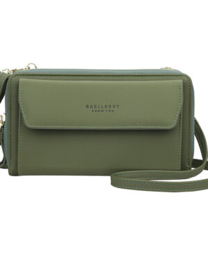 Ladies Long Wallet Double Zipper Large Capacity Diagonal Bag - Image 3